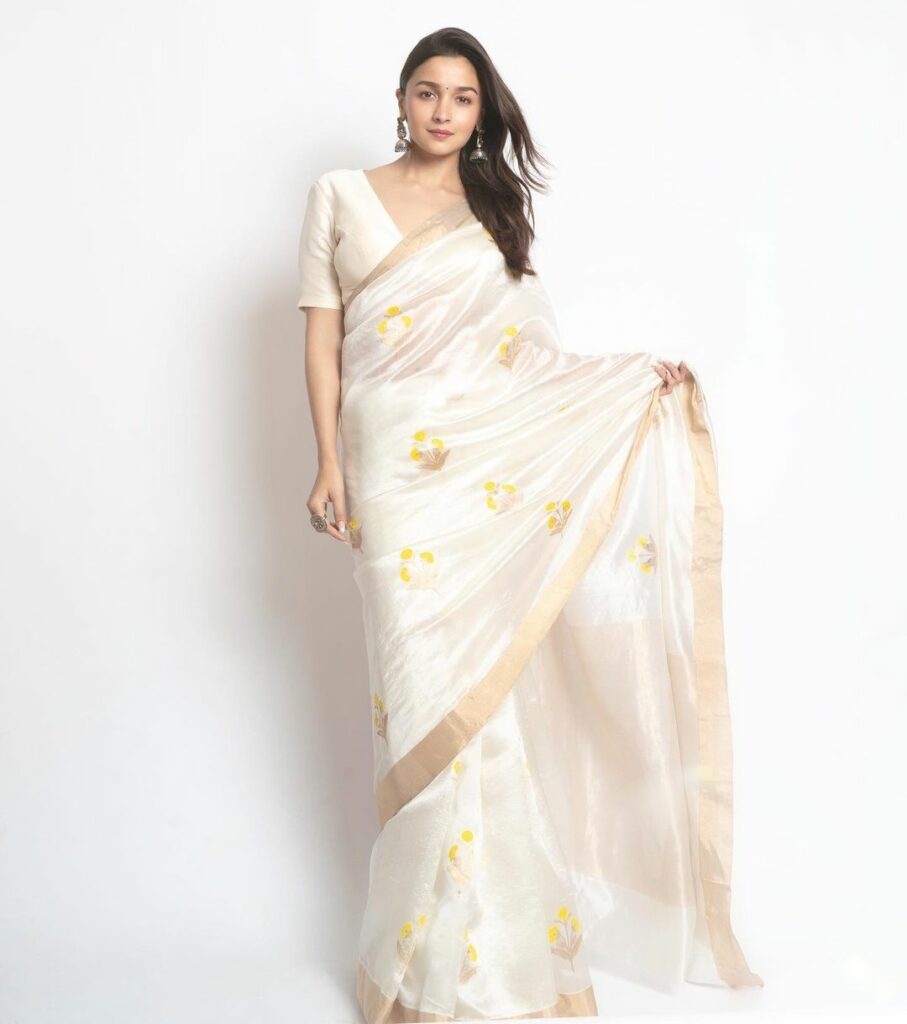 cotton floral saree